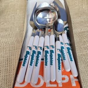 Rare Miami Dolphins Party Cutlery Set - White
